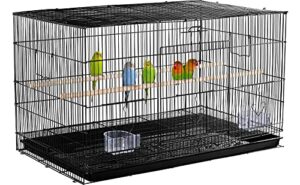 yaheetech 30'' length flight bird cage iron flight parrot cage for small parrots parakeets cockatiels budgies conures quaker parrot