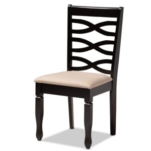 BOWERY HILL 18.5'' Mid-Century Wood Dining Chair in Mahogany/Espresso (Set of 4)