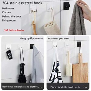 HEFFY Kitchen Storage Rotary Hook Rotatable Utensils Hooks Aluminum Small Utensil Holder Cooking Tool Hanger Bathroom Toilet RV Campers Easy to Install with 8 Removable Black