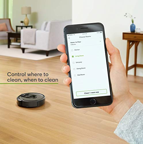 iRobot Roomba i7+ (7550) Robot Vacuum with Automatic Dirt Disposal-Empties Itself, Wi-Fi Connected, Smart Mapping, Compatible with Alexa, Ideal for Pet Hair, Carpets, Hard Floors, Black (Renewed)