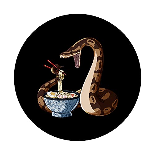 Funny Japanese Kawaii Ramen Snake Ball Python PopSockets Swappable PopGrip