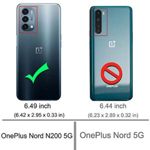 Osophter for Oneplus Nord N200 5G Case with 2pcs Screen Protector Clear Transparent Reinforced Corners TPU Shock-Absorption Flexible Cell Phone Cover for 1+Nord N200 5G(Clear)