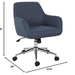 JC Home Texas Office Desk Chair, Small, Navy