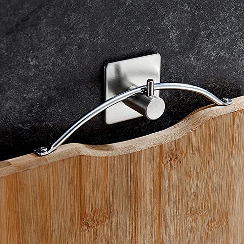 Adhesive Hooks Heavy Duty Wall Hooks Waterproof on Hooks Wall Hangers Waterproof Stainless Steel Sticky Hooks for Hanging Bathroom Kitchen Home