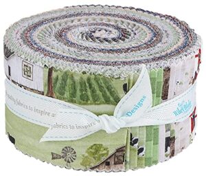 tara reed barn quilts rolie polie 40 2.5-inch strips jelly roll riley blake designs rp-11050-40, assorted, 2.5 inches