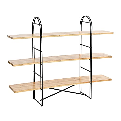 Main + Mesa Eitri Wood and Metal Adjustable Shelving Unit, Nordic Fir