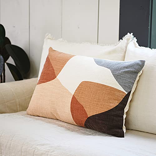 Main + Mesa Cotton Geometric Lumbar Decorative Throw Pillow