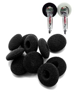 faaeal 15 pairs replacement ear tips for ear buds headsets earphones accessories,soft foam earbuds eartips,earpads ear bud pad cushions replace sponge covers for diameter 15mm-20mm headphones(black)