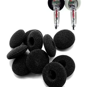 FAAEAL 15 Pairs Replacement Ear Tips for Ear Buds Headsets Earphones Accessories,Soft Foam Earbuds Eartips,Earpads Ear Bud Pad Cushions Replace Sponge Covers for Diameter 15mm-20mm Headphones(Black)