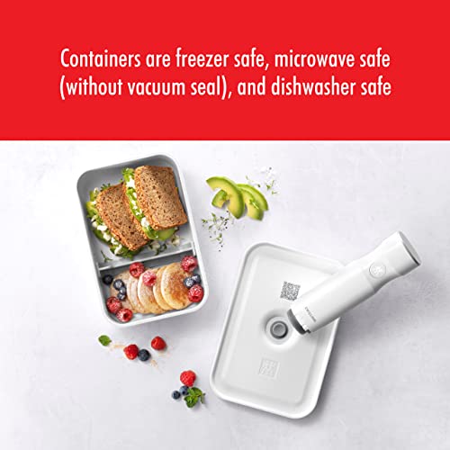 ZWILLING Fresh & Save Flat Lunch Box Large, Airtight Food Storage Container, Meal Prep Container, BPA-Free, Grey