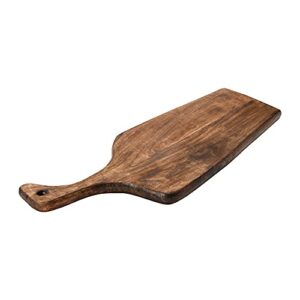 Main + Mesa Modern Mango Wood Cutting Board with Handle, Espresso Finish