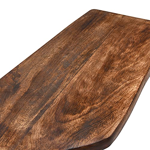 Main + Mesa Modern Mango Wood Cutting Board with Handle, Espresso Finish