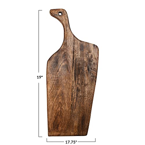 Main + Mesa Modern Mango Wood Cutting Board with Handle, Espresso Finish