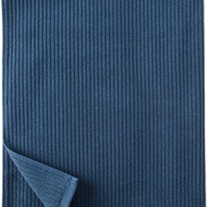 Amazon Aware 100% Organic Cotton Ribbed Bath Towels - 6-Piece Set, Navy