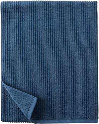 Amazon Aware 100% Organic Cotton Ribbed Bath Towels - 6-Piece Set, Navy