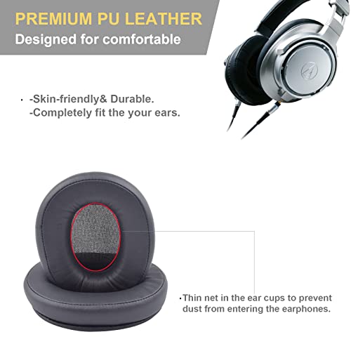 Replacement Ear Pads Compatible with Audio-Technica ATH-SR9 ATH-DSR9BT ATH-DSR7BT Headphones Ear Cushions, Headset Earpads, Soft Protein Leather Headset Ear Covers Cups