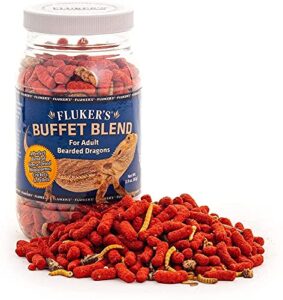 fluker's buffet blend adult bearded dragon formula 2.9oz - includes attached dbdpet pro-tip guide