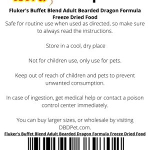 Fluker's Buffet Blend Adult Bearded Dragon Formula 2.9oz - Includes Attached DBDPet Pro-Tip Guide