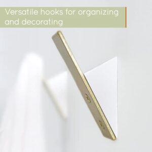 Gold Wall Coat Hat Hanger - Brass Bath Robe Towel Hook - Set of 3 Hooks - Bathroom Decorative Accessories Rack