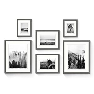 sunflax natural landscape framed wall art - mysterious forest and wildlife animal pictures wall art sets with black wooden frames for bathroom, living room, bedroom, office
