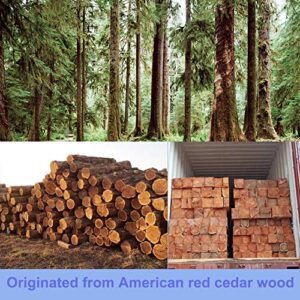 Brite Lightingtech Cedar Blocks for Clothes Storage 60PCs, Red Cedar Hang Ups, Cedar Balls, Cedar Rings and Cedar Sachet Bags for Closets and Drawers