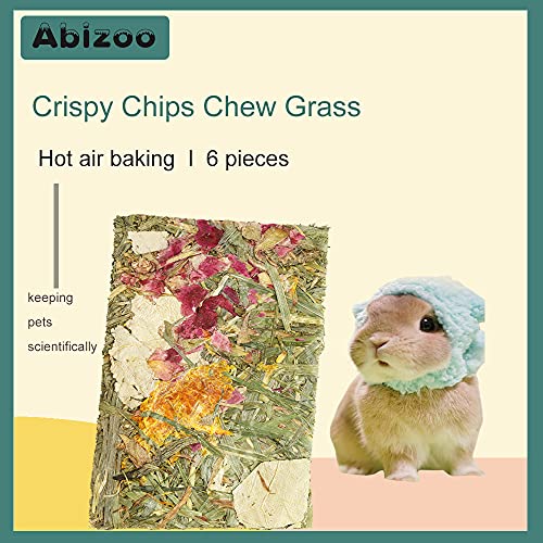 Abizoo Rabbit Treat,Natural Molar Timothy Hay Herbal Floral Scent Snack Chew Toys Gift for Bunny Chinchillas Hamster Gerbils,12 Pcs Small Animals Cage Entertainment Accessories Guinea Pig Treats