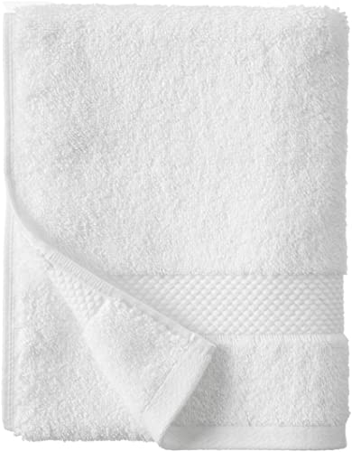 Amazon Aware 100% Organic Cotton Plush Bath Towels - Hand Towels, 4-Pack, White