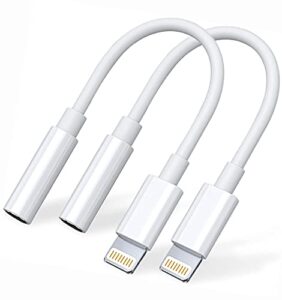 lightning to 3.5mm headphone jack adapter, apple mfi certified digital hi-fi audio earphone connector for iphone 12/12 pro max 11 pro/xs/xr/x/8 7 se, ipad pro mini, support ios 10~14.4 and later