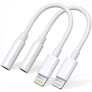 Lightning to 3.5mm Headphone Jack Adapter, Apple MFi Certified Digital Hi-Fi Audio Earphone Connector for iPhone 12/12 Pro Max 11 Pro/XS/XR/X/8 7 SE, iPad Pro Mini, Support iOS 10~14.4 and Later