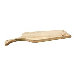 Main + Mesa Modern Mango Wood Cutting Board with Handle, Light Finish