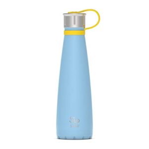 s'ip by s'well stainless steel water bottle - 15 oz - blue sunshine - double-walled vacuum-insulated keeps drinks cold for 24 hours and hot for 10 - with no condensation - bpa-free