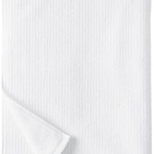 Amazon Aware 100% Organic Cotton Ribbed Bath Towels - Bath Towels, 4-Pack, White