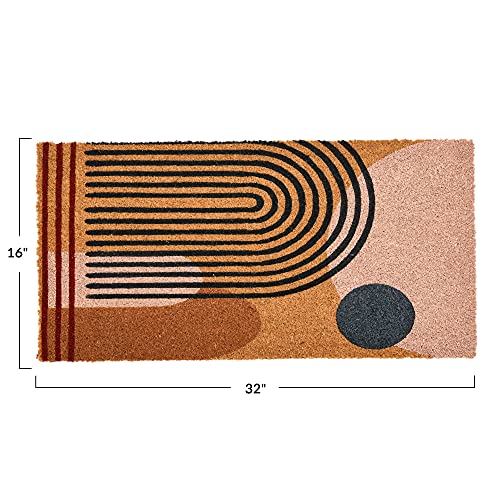 Main + Mesa Geometric Coir Doormat