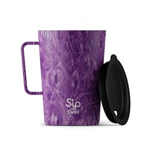 S'well S'ip Stainless Steel Takeaway Tumbler - 15 Oz - Grape Grove - Double-Walled Vacuum-Insulated Keeps Drinks Cold for 10 Hours and Hot for 2 - with No Condensation - BPA-Free Travel Mug