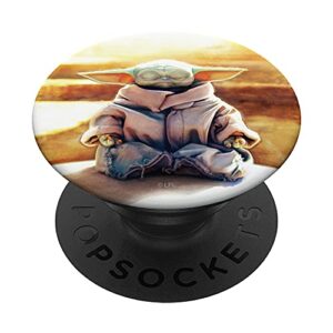 star wars the mandalorian the child grogu meditates popsockets swappable popgrip