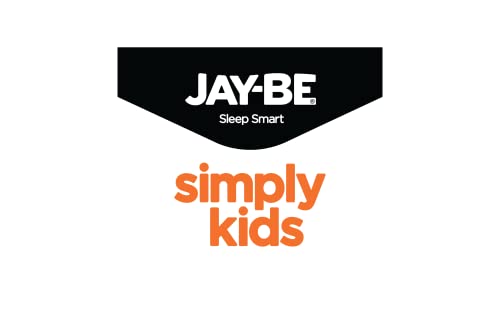 Jay-Be Mattress Simply Kids Sprung Mattress, Bed in a Box - Foam Free - Twin Single, White and Orange