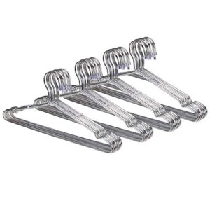 metluck 40 pack clothes hangers stainless steel strong wire metal hangers -17.71 inch, silver