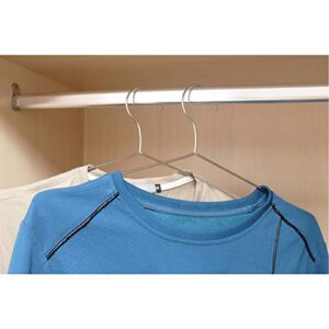 METLUCK 40 Pack Clothes Hangers Stainless Steel Strong Wire Metal Hangers -17.71 Inch, Silver