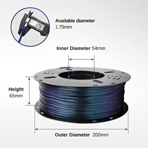 Voxelab 3D Printer Filament, 1.75mm PLA Multicolor Filament, Dimensional Accuracy +/- 0.02 mm, 3D Printing Material 1kg/ Spool, Compatible with FDM 3D Printer/Pen (Burnt Titanium)