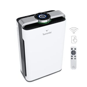 turonic ph950 - hepa air purifiers for home w/humidifier, large room air cleaner up to 2500 sq ft, 8-stage purification w/true hepa 13 filter, uv-a light & ionizer, smart auto mode, wi-fi control