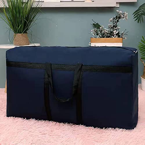 Heavy Duty Storage Bags Extra Large Bags for Moving/Carring/Travelling, Oversized Storage Bag Organizer with Zippers and Handles, Reusable Clothes Storage Space Saving Moving Supplies Tote, 2 Pack