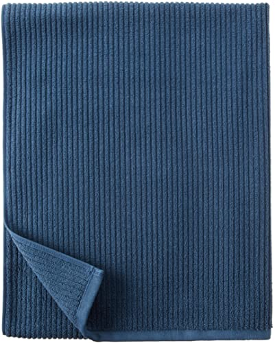 Amazon Aware 100% Organic Cotton Ribbed Bath Towels - Bath Towels, 4-Pack, Navy