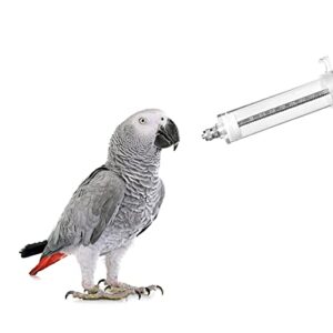 OBANGONG 3 PCS Bird Feeding Syringe Feeding Tubes for Baby Birds Used for Pet Sick Bird Parrot Feed Milk or Medicine,with 3 Curved Tubes 50ml,20ml,10ml