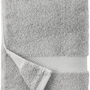 Amazon Aware 100% Organic Cotton Plush Bath Towels - Bath Towels, 4-Pack, Light Gray