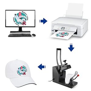 Slendor Hat Press 6x3.5 Inch Baseball Cap Heat Press Machine Clamshell Design Curved Element Cap Sublimation Transfer Press with Digital LCD Timer and Temperature Control