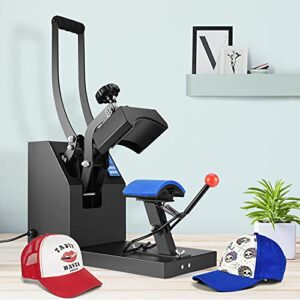 Slendor Hat Press 6x3.5 Inch Baseball Cap Heat Press Machine Clamshell Design Curved Element Cap Sublimation Transfer Press with Digital LCD Timer and Temperature Control