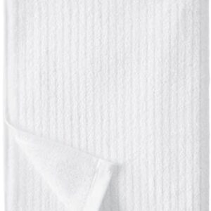 Amazon Aware 100% Organic Cotton Ribbed Bath Towels - Hand Towels, 4-Pack, White