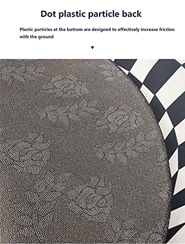 GDYJP 3D Illusion Rug, Round Carpet,Checkered Optical Illusions Non Slip Area Rug, Area Rugs Soft Living Room Carpets Anti Slip Fluffy Bedroom Rug (Color : Red, Size : 60cm)