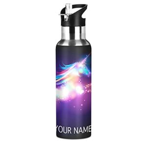 unicorn personalized water bottle double stainless steel insulated simple customized cup