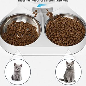 PETLIBRO Pet Food Splitter with Stainless Steel Bowls, Automatic Cat Feeder Bowls for Two Cats or Dogs, Suitable for PETLIBRO Automatic Cat Feeder PLAF005, PLAF006, PLAF103, PLAF203